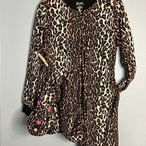 Nick & Nora One piece Cat Suit Onesie Medium Cheetah Animal Print
